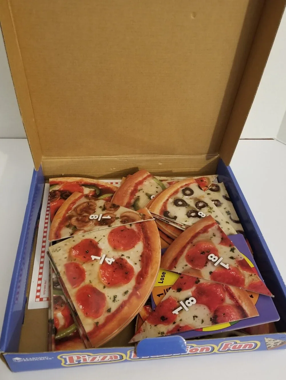 Learning Resources Pizza Fraction Fun math educational board game Homeschool